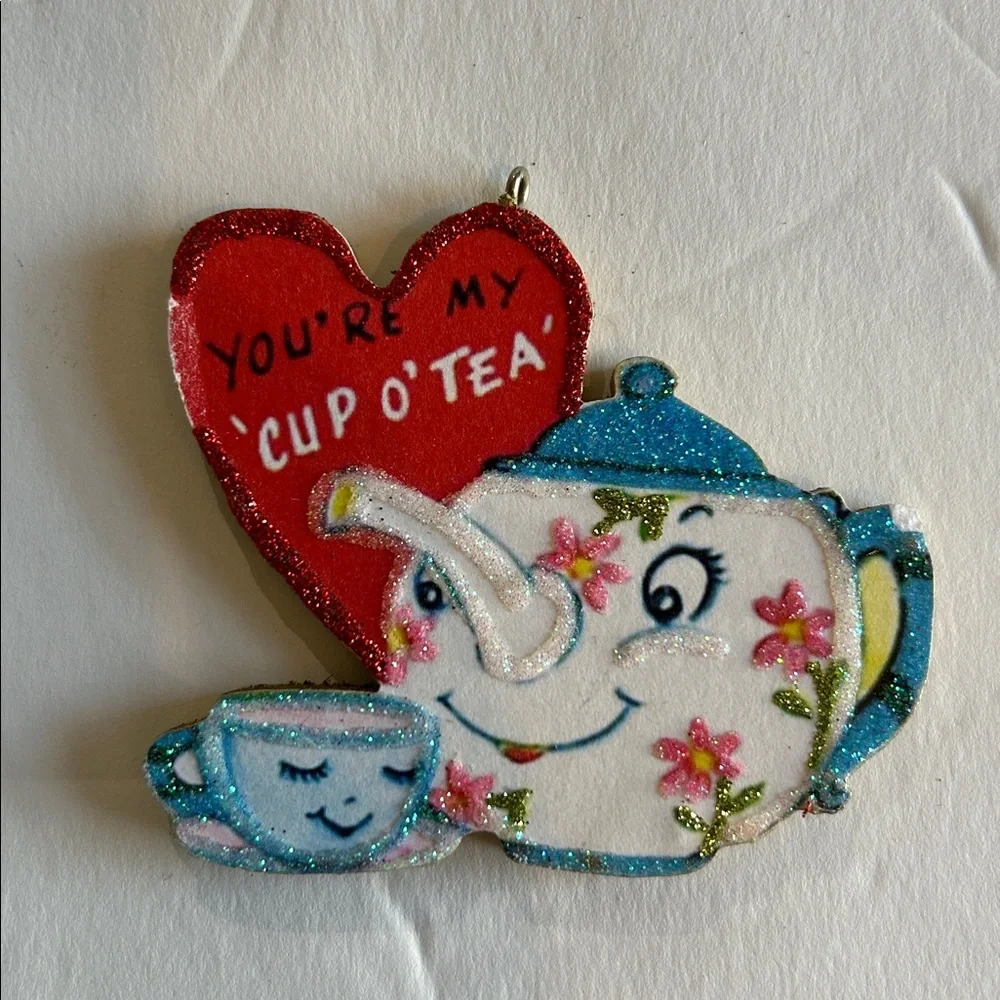 Handmade retro wooden Valentine’s Day ornament decorations x7